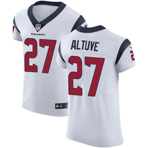 Nike Texans #27 Jose Altuve White Men's Stitched NFL Vapor Untouchable Elite Jersey - Click Image to Close